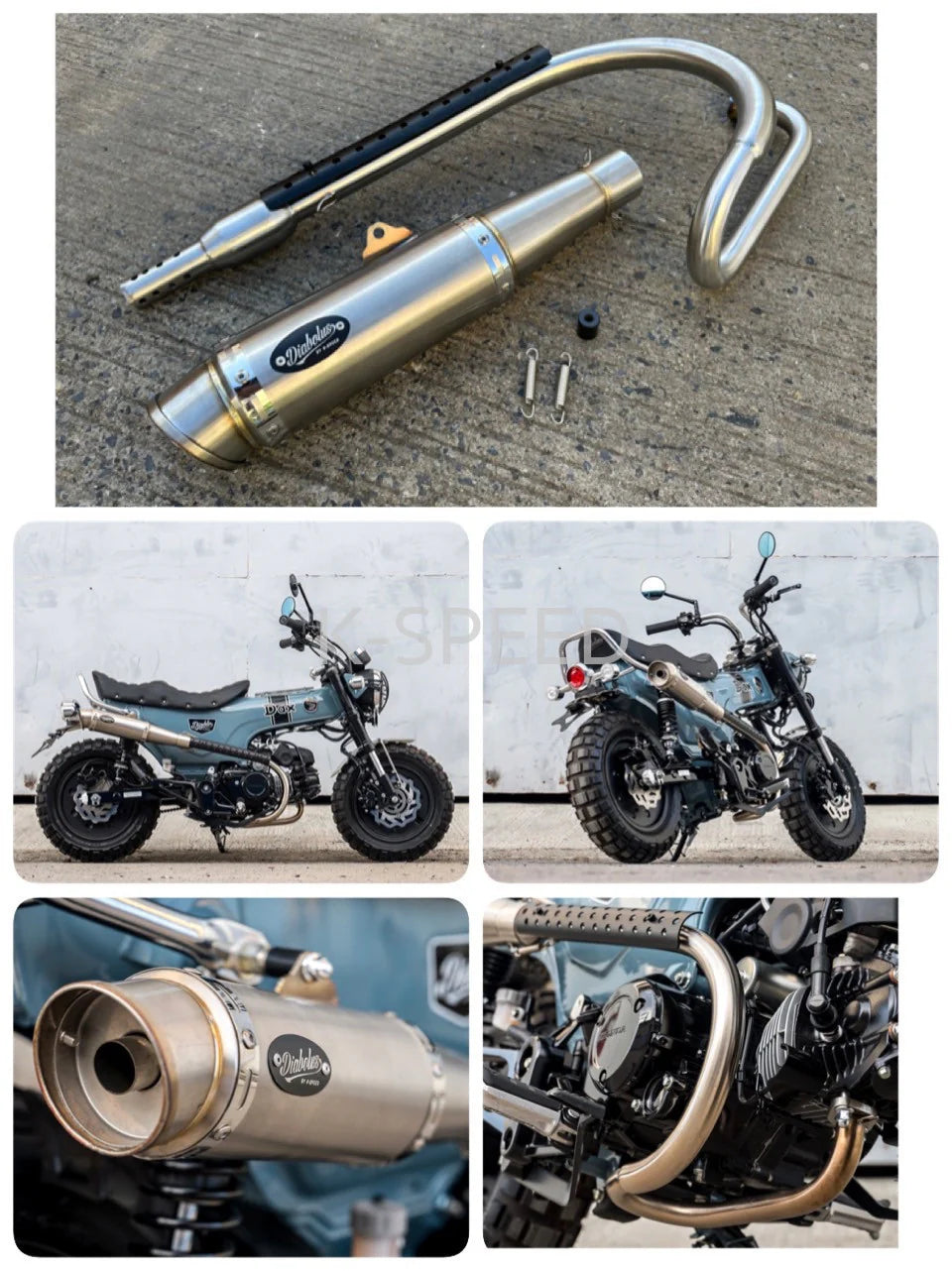 K-SPEED-DX050J マフラー for DAX125 DIABOLUS - DOPE K-SPEED-DX050J マフラー for DAX125 DIABOLUS - DOPE