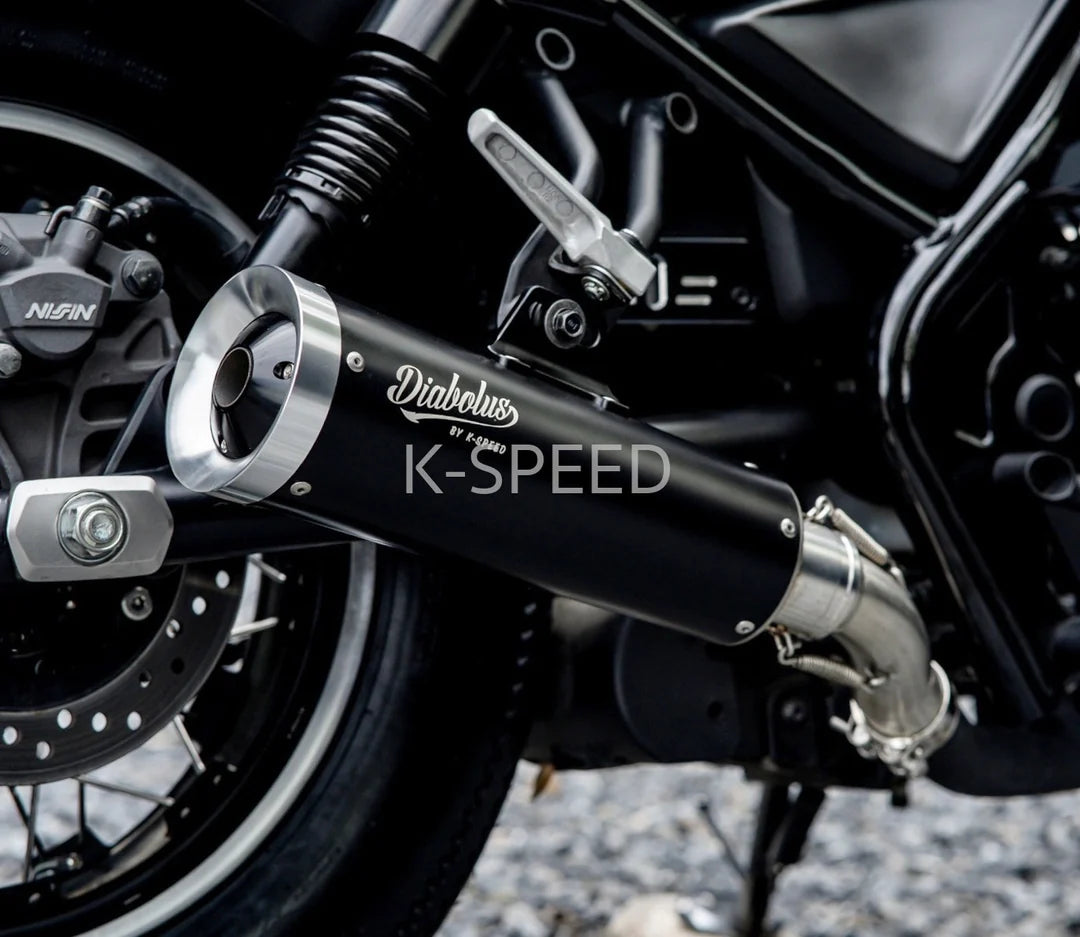 K-SPEED RB0183 SLIP-ON EXHAUST FOR HONDA REBEL 250, 300 & 500 - DOPE