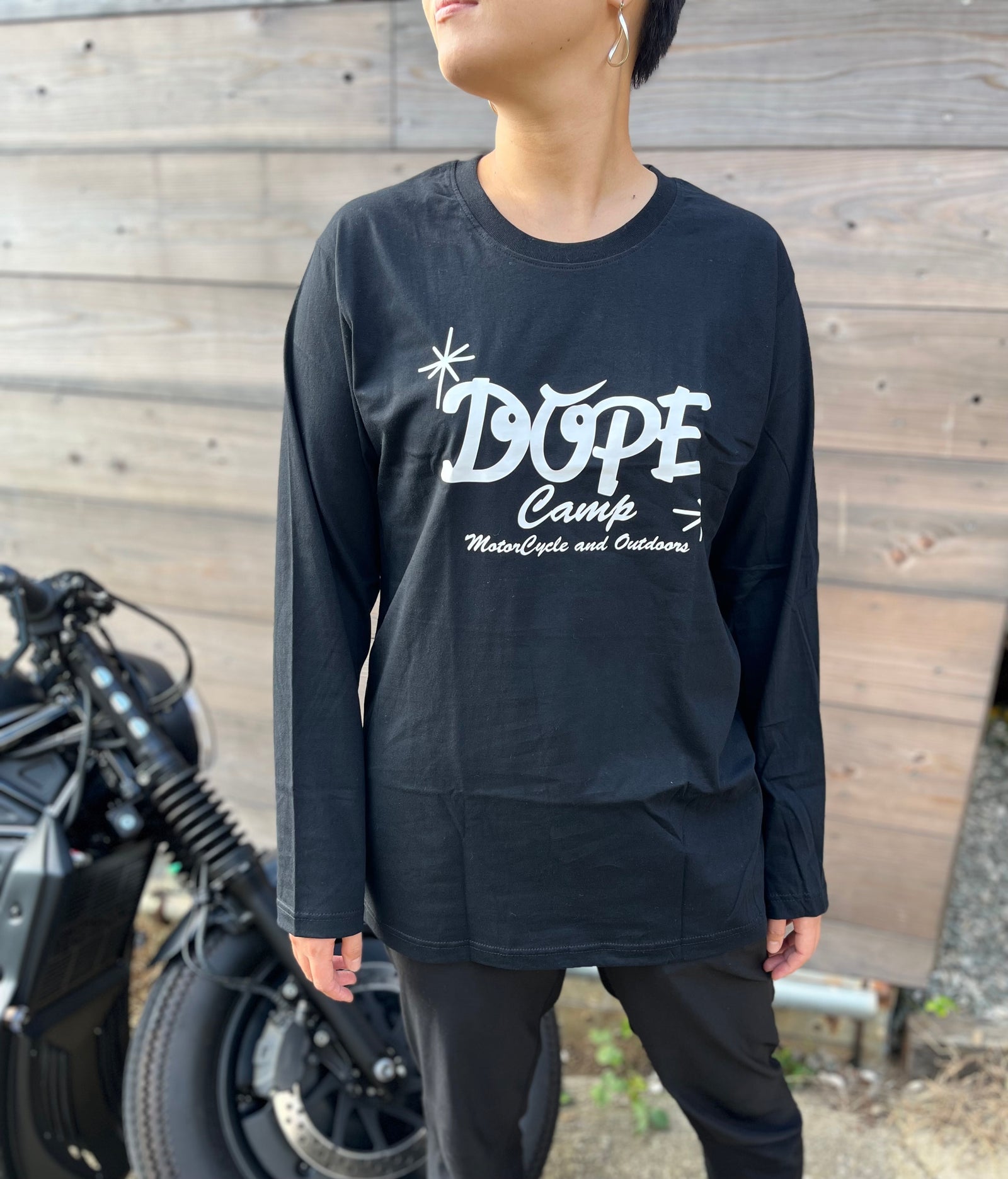 ロングTシャツ:黒　全2種