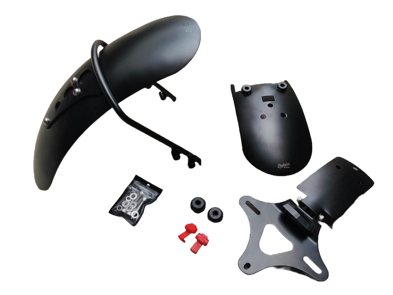 K-SPEED-DX059J Front and rear stainless mud kit ( black